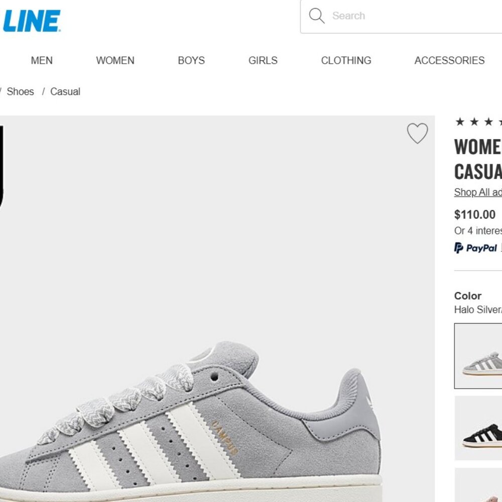 Bought for Xmas -wrong size Adidas Campus 00s Grey w/White - Men's size 8